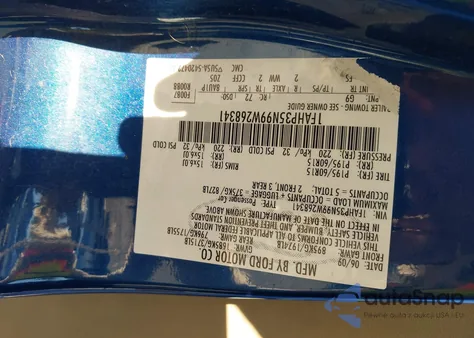 2009 Ford Focus Se z USA, uszkodzony, nr VIN 1FAHP35N99W268341